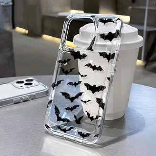 [Halloween] Unique Halloween Fashion Pattern Phone Case - Full Body Shockproof Protection, Transparent Two-Tone Design - Compatible with iPhone 14/14 Pro Max, 13/13 Pro/13 Pro Max, 12/12 Pro/12 Pro Max, 11/11 Pro Max