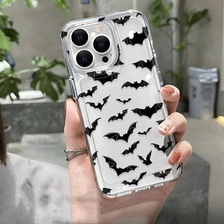 [Halloween] Unique Halloween Fashion Pattern Phone Case - Full Body Shockproof Protection, Transparent Two-Tone Design - Compatible with iPhone 14/14 Pro Max, 13/13 Pro/13 Pro Max, 12/12 Pro/12 Pro Max, 11/11 Pro Max