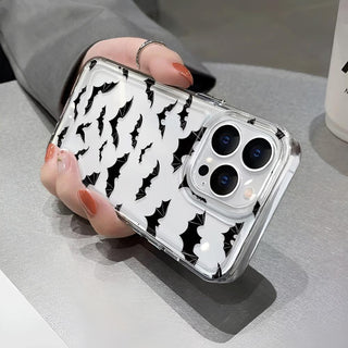 [Halloween] Unique Halloween Fashion Pattern Phone Case - Full Body Shockproof Protection, Transparent Two-Tone Design - Compatible with iPhone 14/14 Pro Max, 13/13 Pro/13 Pro Max, 12/12 Pro/12 Pro Max, 11/11 Pro Max