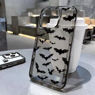 [Halloween] Unique Halloween Fashion Pattern Phone Case - Full Body Shockproof Protection, Transparent Two-Tone Design - Compatible with iPhone 14/14 Pro Max, 13/13 Pro/13 Pro Max, 12/12 Pro/12 Pro Max, 11/11 Pro Max
