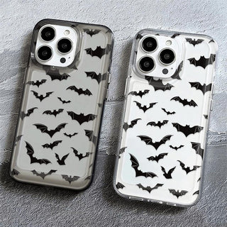 [Halloween] Unique Halloween Fashion Pattern Phone Case - Full Body Shockproof Protection, Transparent Two-Tone Design - Compatible with iPhone 14/14 Pro Max, 13/13 Pro/13 Pro Max, 12/12 Pro/12 Pro Max, 11/11 Pro Max