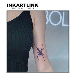 Spider temporary tattoo sticker, magic tattoo, herbal juice tattoo, lasting 1-2 weeks, realistic fake tattoo
