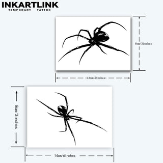 Spider temporary tattoo sticker, magic tattoo, herbal juice tattoo, lasting 1-2 weeks, realistic fake tattoo