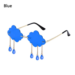 Cloud inside out Disco Sun Glasses Tassel Rimless sadness Eyewear