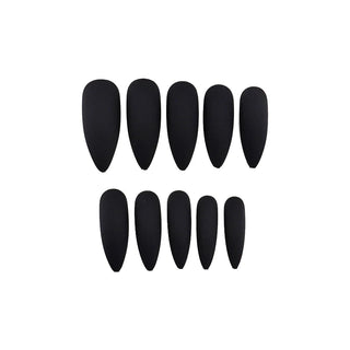 Long Matte Nails Beauty Nails Cute Stiletto Nails Long Pointy 100pcs/Box  Matte Black Stiletto Nails - Full Set  Edgy Black N