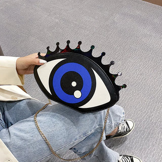 Small Shoulder Bag Eye Shape Fashion PU Leather Chain Bags Mini Shoulder Bag Ladies Crossbody Bag purse