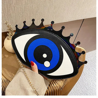 Small Shoulder Bag Eye Shape Fashion PU Leather Chain Bags Mini Shoulder Bag Ladies Crossbody Bag purse