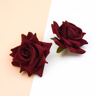 10PCS Silk Red Roses Bridal Accessories Clearance Artificial Flowers for Home Wedding Decoration Diy A Cap Gifts Box Scrapbook