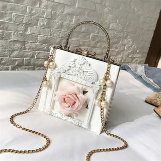 Fashion Flowers Crossbody Bags for Women Luxury Handbags Women Bags Designer Brand Leather Over Shoulder Bag Sac Clutch Female