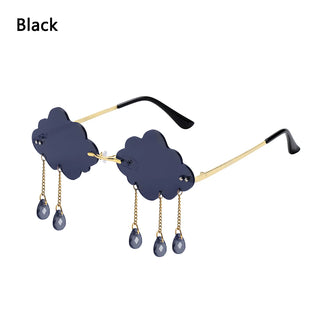 Cloud inside out Disco Sun Glasses Tassel Rimless sadness Eyewear