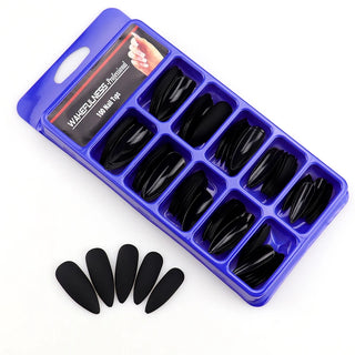 Long Matte Nails Beauty Nails Cute Stiletto Nails Long Pointy 100pcs/Box  Matte Black Stiletto Nails - Full Set  Edgy Black N
