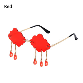 Cloud inside out Disco Sun Glasses Tassel Rimless sadness Eyewear