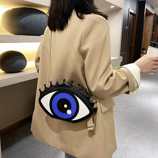 Small Shoulder Bag Eye Shape Fashion PU Leather Chain Bags Mini Shoulder Bag Ladies Crossbody Bag purse