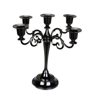 Silver Gold Black Bronze Metal Gothic Candle Holder vintage Decor 5 Arms Candle Holder Dinner Hotel Home Decor Romantic Retro Candlestick