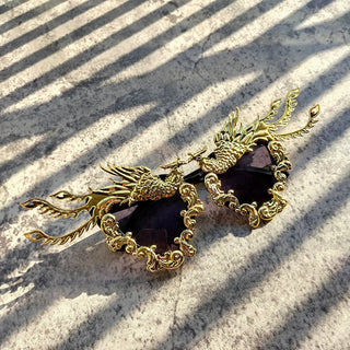 Fashion Luxury Phoenix Sunglasses women New Unique Colorful Gold Punk Sun Glasses Female Eyeglasses