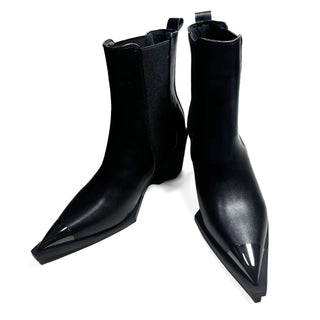 Slim Ankle Boots Fashion Elegant Pointed Toe Shoes Thin Women's Morder Short Booties big size 42 43 44