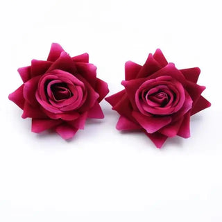 10PCS Silk Red Roses Bridal Accessories Clearance Artificial Flowers for Home Wedding Decoration Diy A Cap Gifts Box Scrapbook