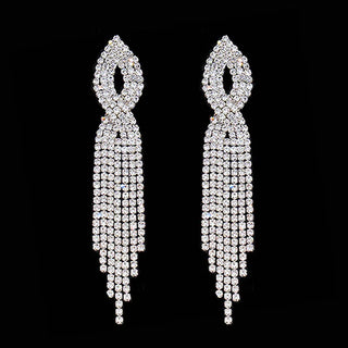 Pearl diamond drop Gold and silver Earrings Faux Pearl Crystal Statement Earrings Party Jewelry
