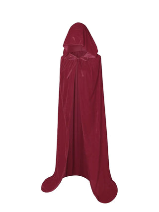 Grim Reaper Cloak Velvet long Hooded Unisex cape for  Devil Witch Wizard Halloween Christmas Cosplay cloak