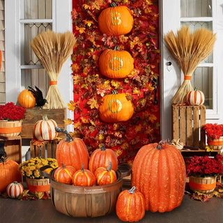 7PCS Halloween Fake Pumpkin Display Prop for Photography Early Education and Cabinet Decoration Home Decoration Accessories