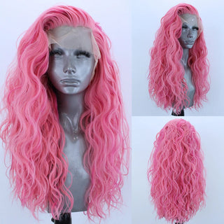 Synthetic Lace Front Wigs for Women White Blonde Lace Wig Heat Resistant Fiber Natural Hairline Cosplay Party Wigs