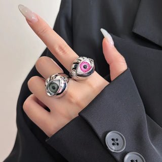 EYE Sphere-shaped openwork ring
