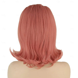 HAIRJOY Synthetic Hair Pink updo Wig 70s Pinup Pelucas 60s Beehive  Vintage Look Halloween Costume Women Curly Wig wtih Bang