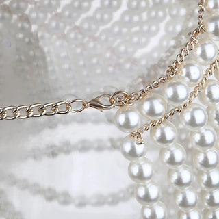 Pearl Body Chains Bra Fashion Adjustable Size Shoulder Necklaces Sexy Tops Chain Wedding Dress Pearls Shawl Body Jewelry