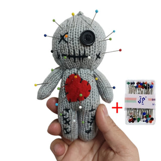 Halloween Scray Voodoo Dolls Majic Creepy Ghost String Plush Pin Needle Holder Horror Christmas Ornaments For Witchcraft Trick