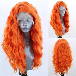 Colors Lace Front Wig Body Wave Blue Wig Natural Hairline Black Synthetic Lace Wigs Daily Use Cosplay Wig