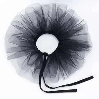 Vintage Neck Ruff Collar Victorian Ruffled Puff Mesh Fake Collar Clown Cosplay Stage Costume Party Photography Accessories