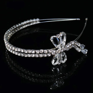 Stonefans Ins Fashion Bow Crystal Hair Band Bride Headband Headwear Girls Party Accessories Rhinestone Bridal Hair Hoop Jewelry