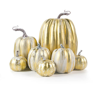 Elegant Artificial Pumpkins Sets Assorted Big and Small Pumpkins Faux gothic Pumpkins Farmhouse Fall Harvest Table Halloween Decor