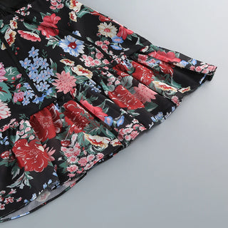 New princess suspender high low skirt, women's floral cake skirt