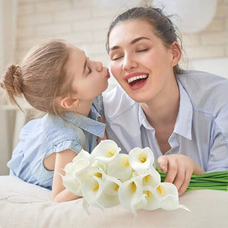 2/5Pieces Real Touch Calla Lily Romantic Artificial Flower Home Decoration Faux Flowers