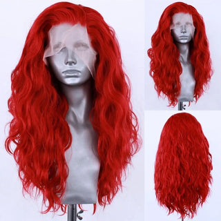 Synthetic Lace Front Wigs for Women White Blonde Lace Wig Heat Resistant Fiber Natural Hairline Cosplay Party Wigs