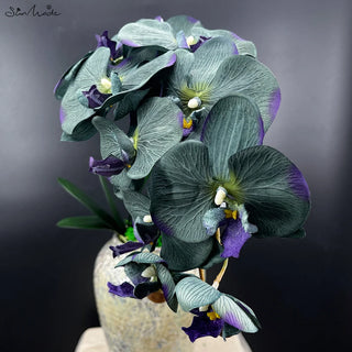 Heads Big Artificial Orchid Butterfly Orchids Home Wedding Decoration Silk Artificial Flowers Flores Artificales