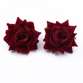 10PCS Silk Red Roses Bridal Accessories Clearance Artificial Flowers for Home Wedding Decoration Diy A Cap Gifts Box Scrapbook