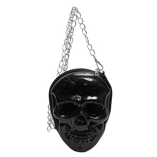 Shoulder Bag Halloween Funny Ghost Skull Bag Pu Leather Zipper Handbag Purse Small Crossbody