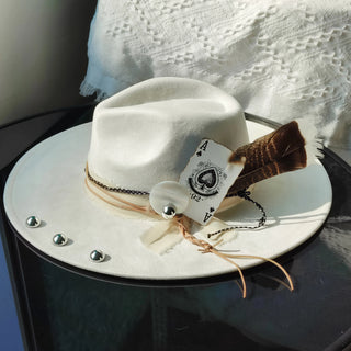 Retro Suede Fedora Hat Feather Accessories Fedora jazz Cap Panama Fashion Party Hats Autumn 2024