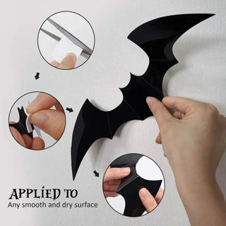60PCS Halloween Black Bat Sticker 3D Bat Halloween Decoration Scene Layout Wall Stickers Party Scene Decoration Wall Stickers