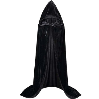 Grim Reaper Cloak Velvet long Hooded Unisex cape for  Devil Witch Wizard Halloween Christmas Cosplay cloak