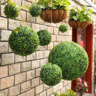 Ball Plant Topiary Faux Boxwood Decorative Balls for Backyard Balcony Garden Wedding Home Decor
