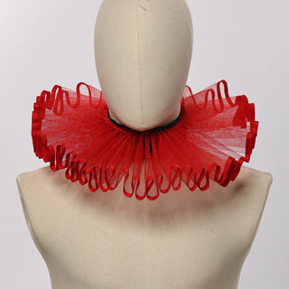 Vintage Style Ruffled Collar Neck Ruff for Women Men Medieval Victorian Style Costume Accessories