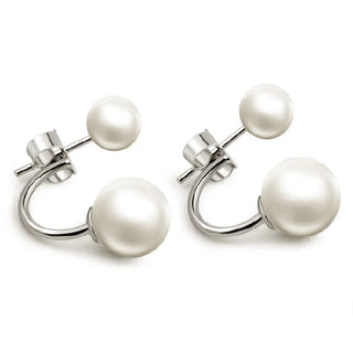 Pearl diamond drop Gold and silver Earrings Faux Pearl Crystal Statement Earrings Party Jewelry