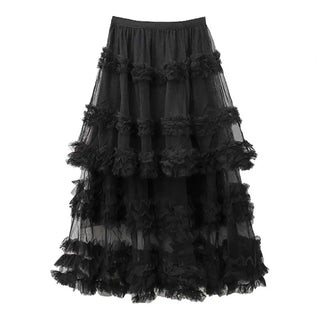 Ruffle SPRING Skirt Tiered Long Flowy Fairy Skirt