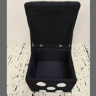 Dice Storage Stool Living Room Low Stool Household Square Cashmere Stool Shoe Changing Bench Sofa Ottoman 40x40cm