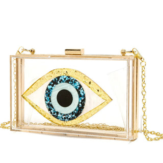 Fashion Acrylic Small Eye Box Hand Bag Luxury Tote Cross body Chain Bag Purse Clutch Bag Women Girl Party Messenger