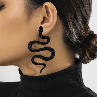 Halloween Snake Stud earrings, Fashion Gothic Personalized Earrings Trend Rock Jewelry