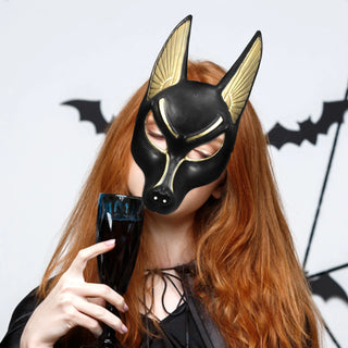 Universal Halloween Anubis Mask Lovers Decor Prom Egyptian Costume Plastic Festival Adult Masks Party